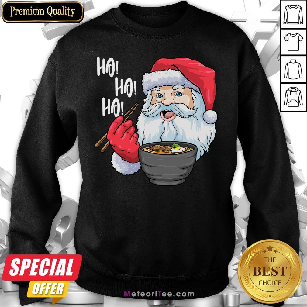 Official Santa Eat Ramen Ho Ho Ho Merry Christmas Shirt
