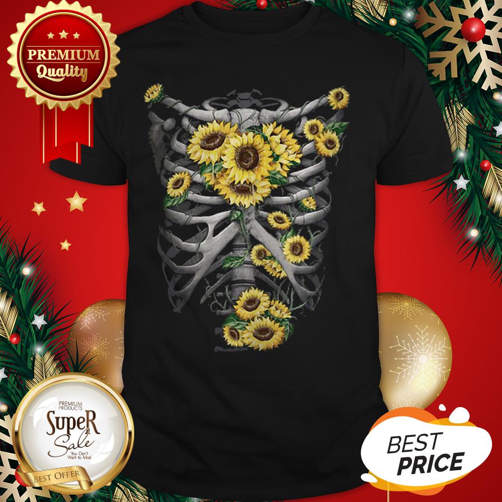 Official Skeleton Bones Sunflowers Shirt