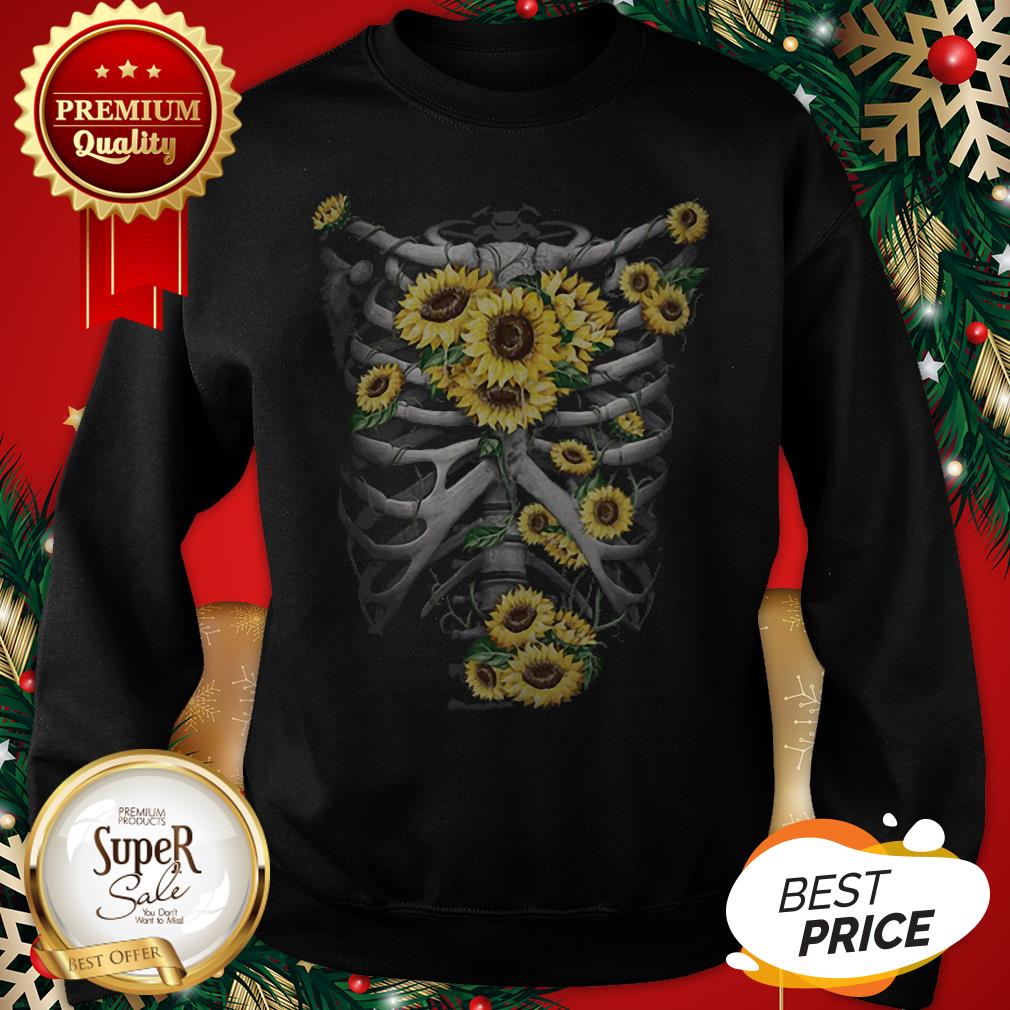 Official Skeleton Bones Sunflowers Shirt