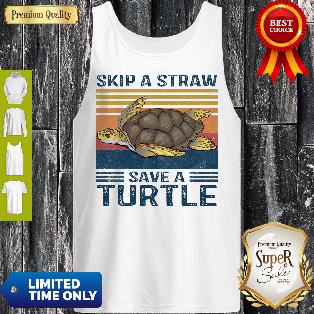 Official Skip A Straw Save A Turtle Vintage Shirt