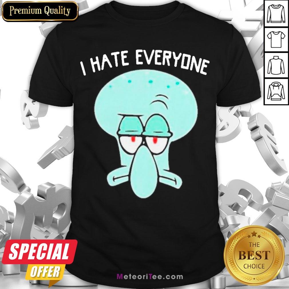 Official Squidward Tentacles I Hate Everyone Shirt