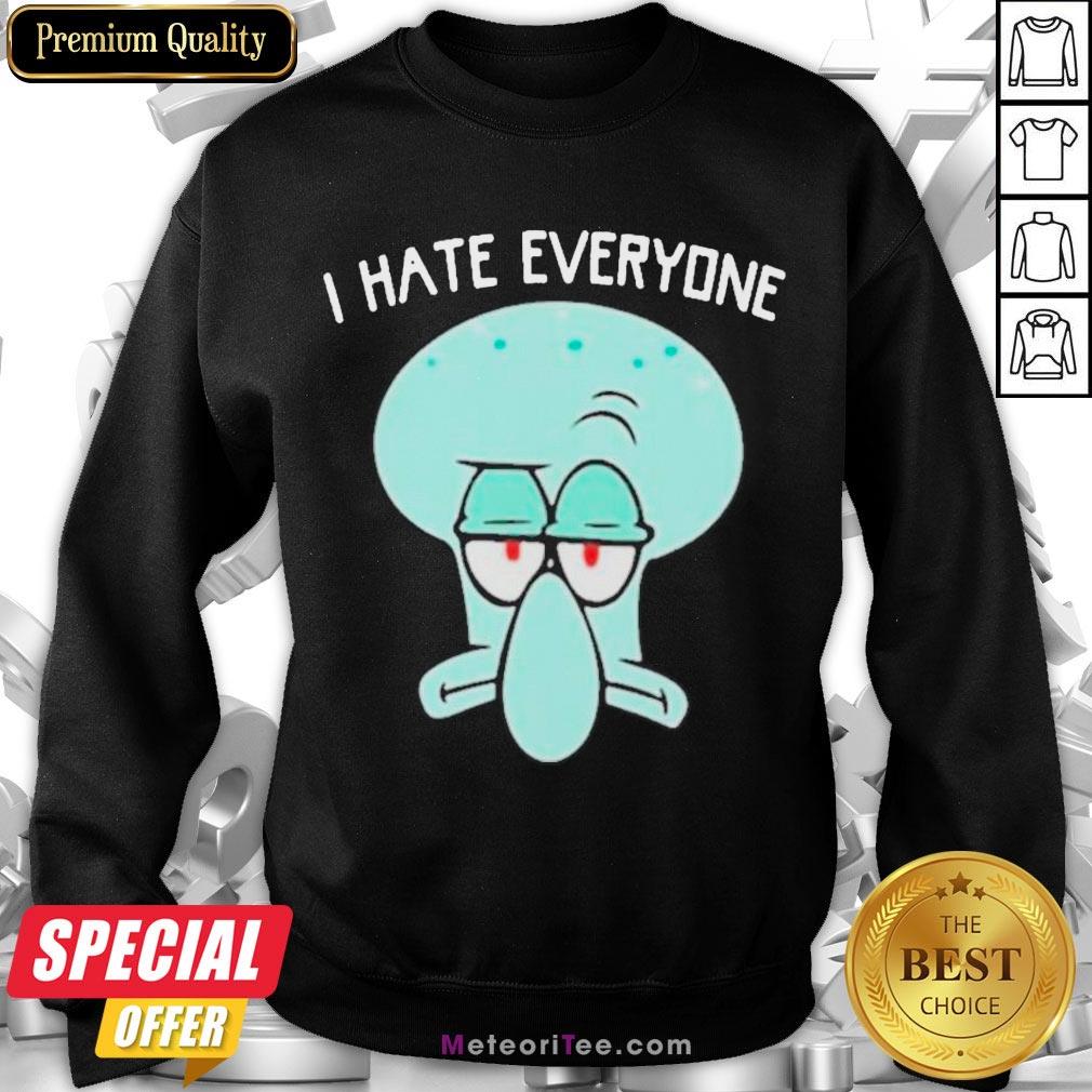 Official Squidward Tentacles I Hate Everyone Shirt