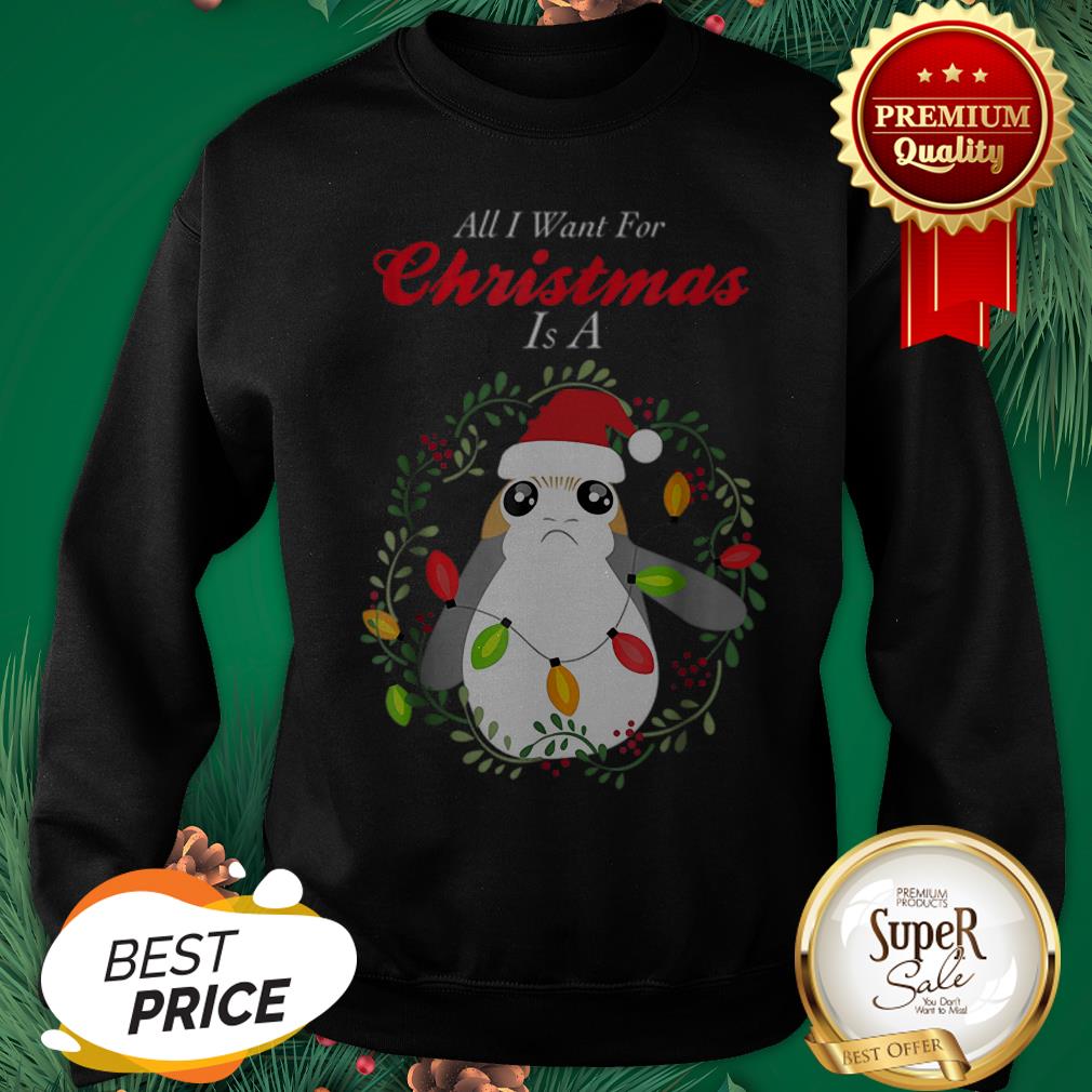Official Star Wars Porg All I Want Christmas Holiday Shirt