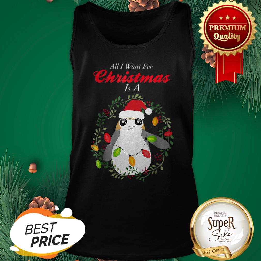 Official Star Wars Porg All I Want Christmas Holiday Shirt