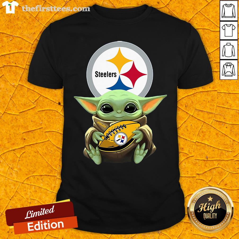 Original Pretty Star Wars Baby Yoda Hug Pittsburgh Steelers Shirt