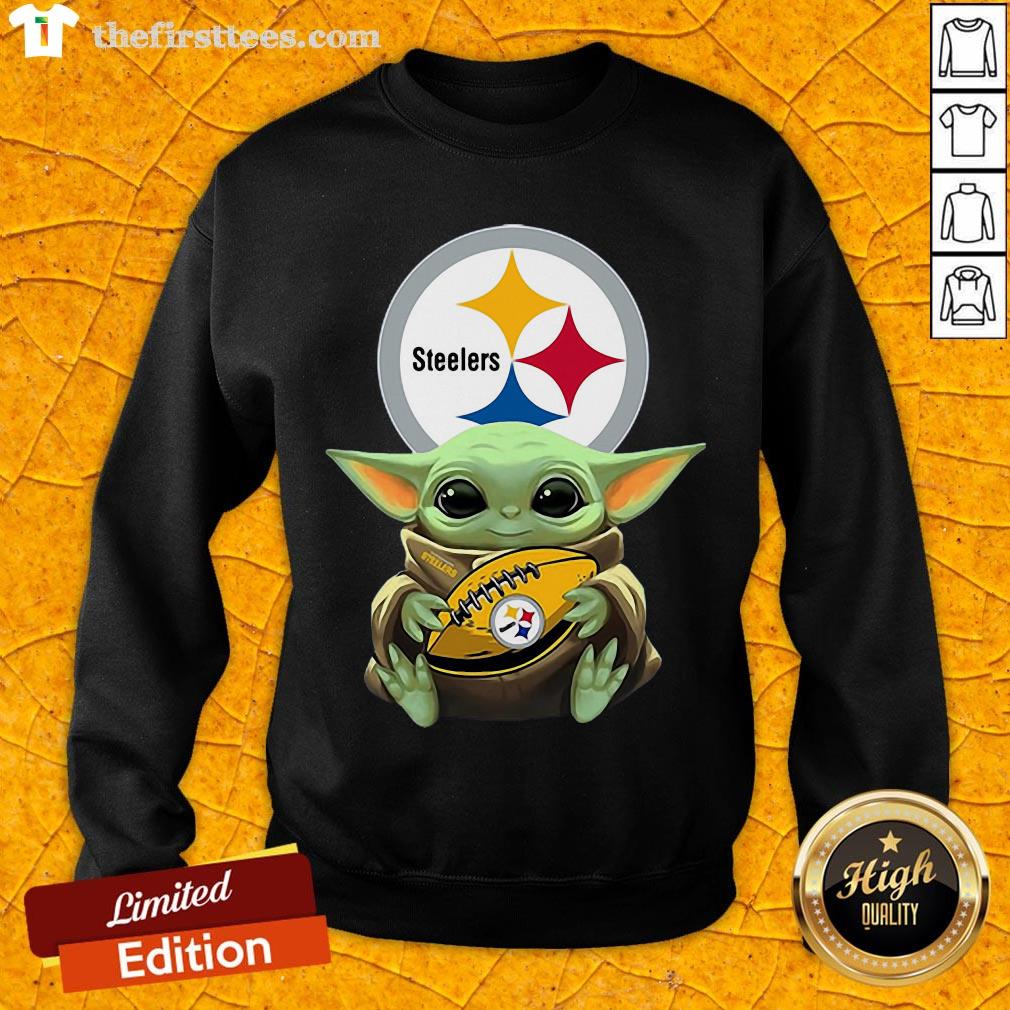 Original Pretty Star Wars Baby Yoda Hug Pittsburgh Steelers Shirt