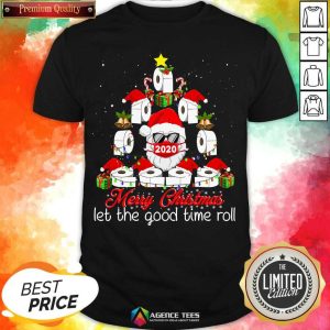 Merry Christmas Let The Good Time Roll Santa Face Mask 2020 Toilet Paper Xmas Tree Shirt