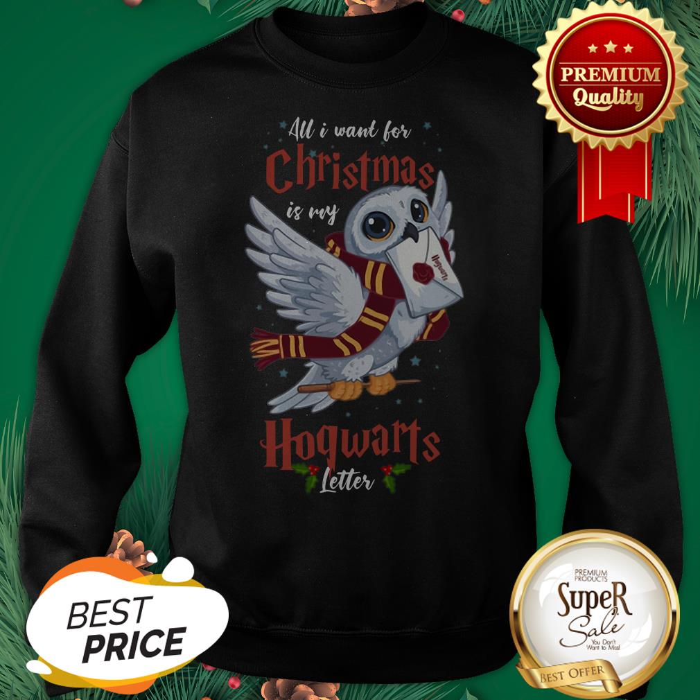Owl All I Want For Christmas Is My Hogwarts Letter Shirt