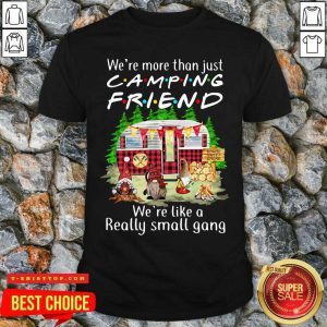 We’re More Than Just Camping Friend We’re Like A Really Small Gang Camping Funny T-shirt