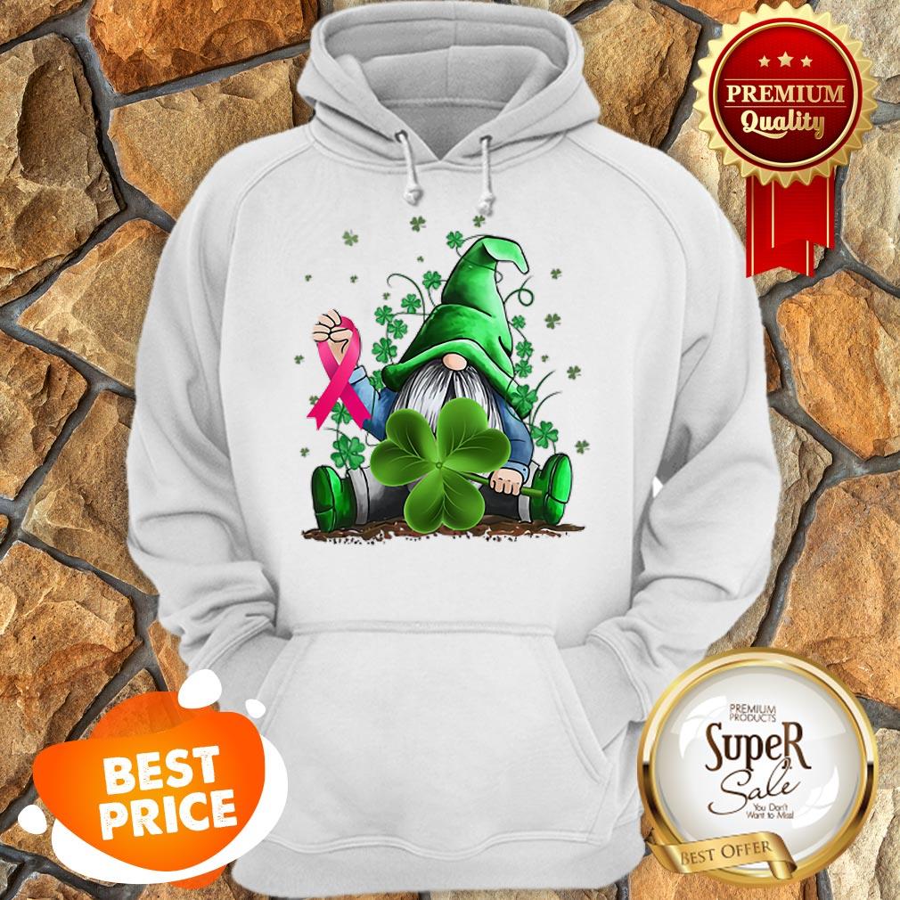 Nice Gnome Shamrock Breast Cancer Awareness Irish St. Patrick’s Day Shirt