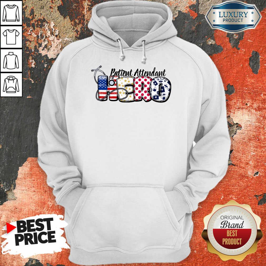 Patient Attendant Medical Stethoscope Nurse Hero American Flag Shirt