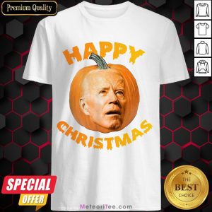 Funny Joe Biden Pumpkin Happy Christmas Shirt