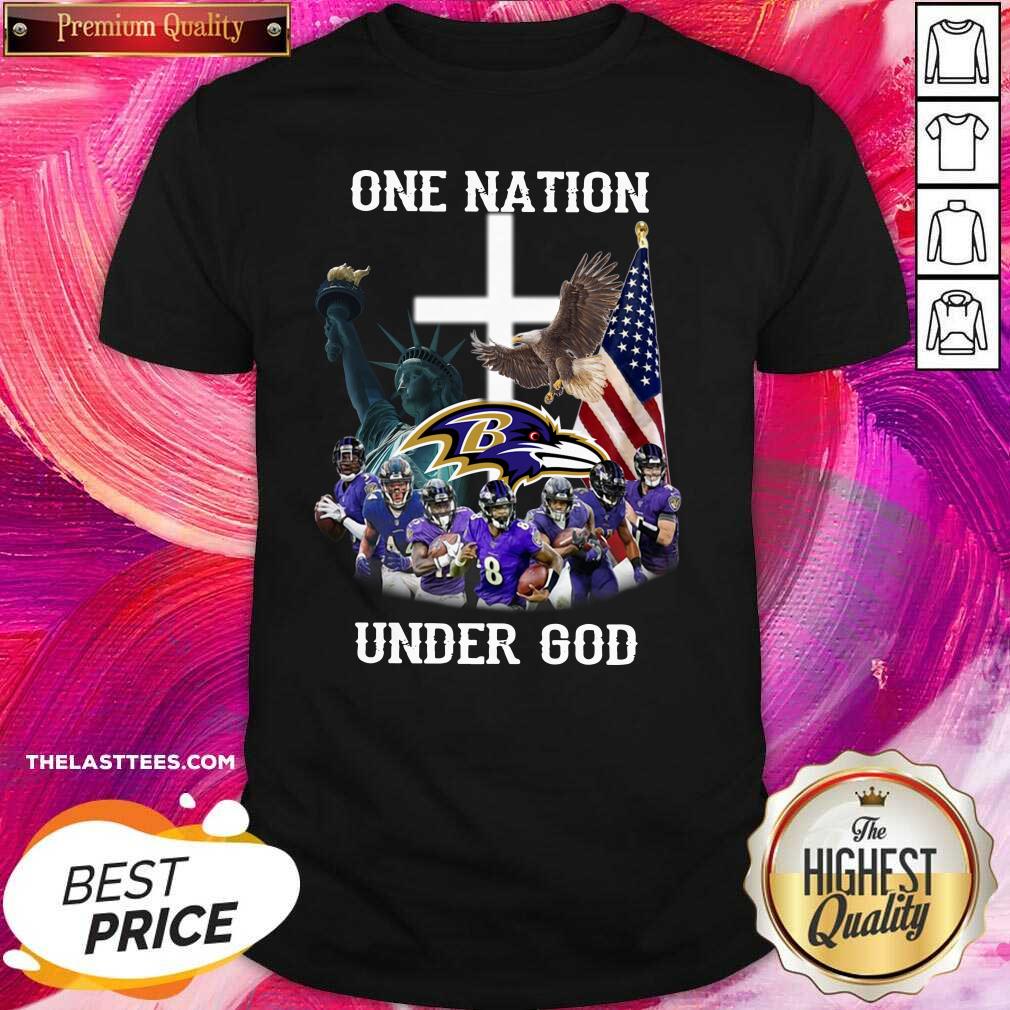 Perfect Baltimore Ravens One Nation Under God Shirt