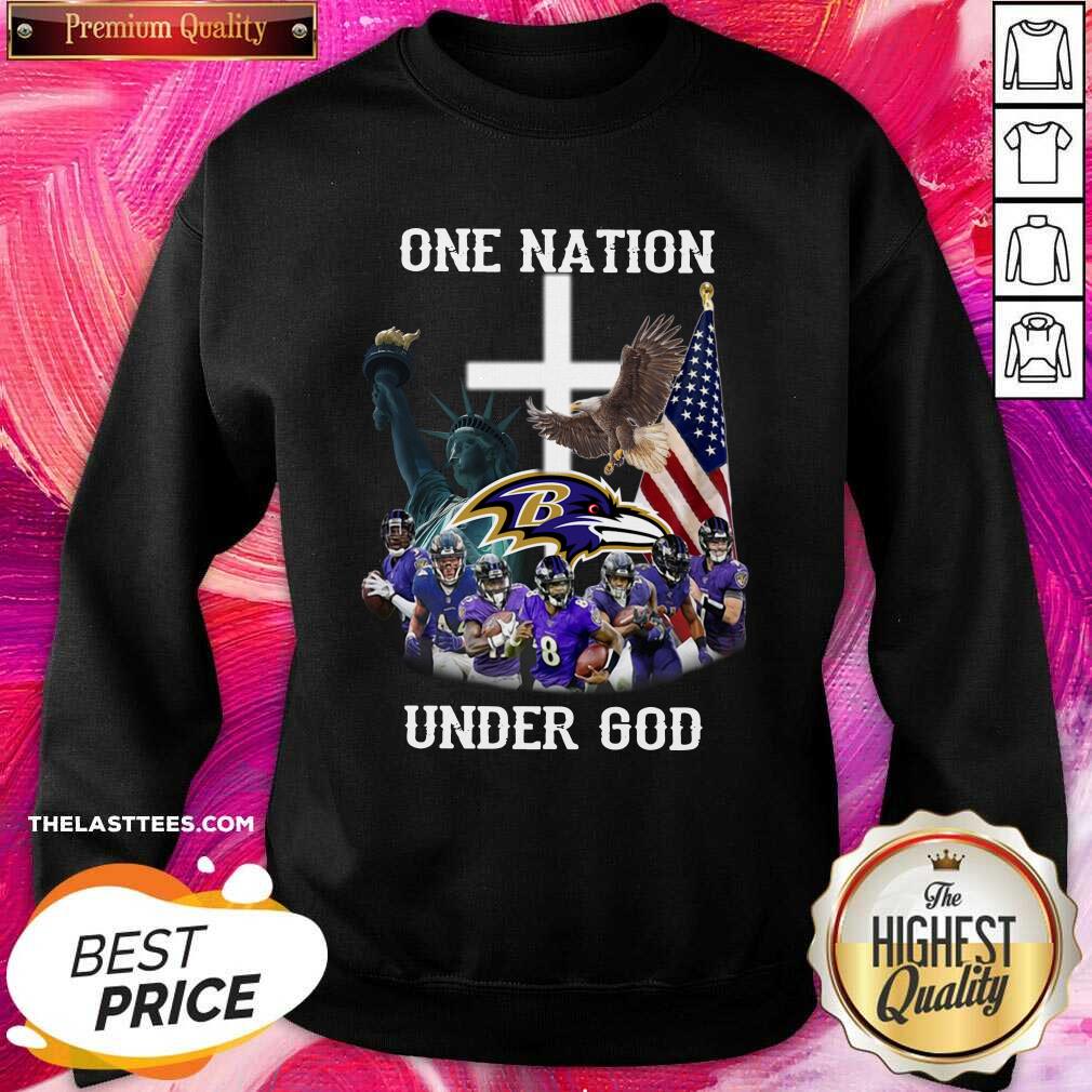 Perfect Baltimore Ravens One Nation Under God Shirt