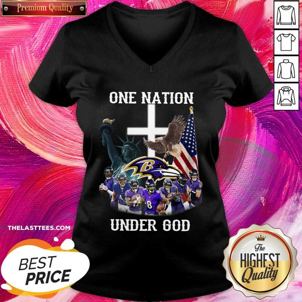 Perfect Baltimore Ravens One Nation Under God Shirt