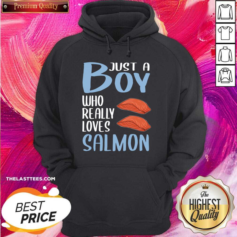 Perfect Bbq Just A Boy Who Really Loves Salmon Shirt