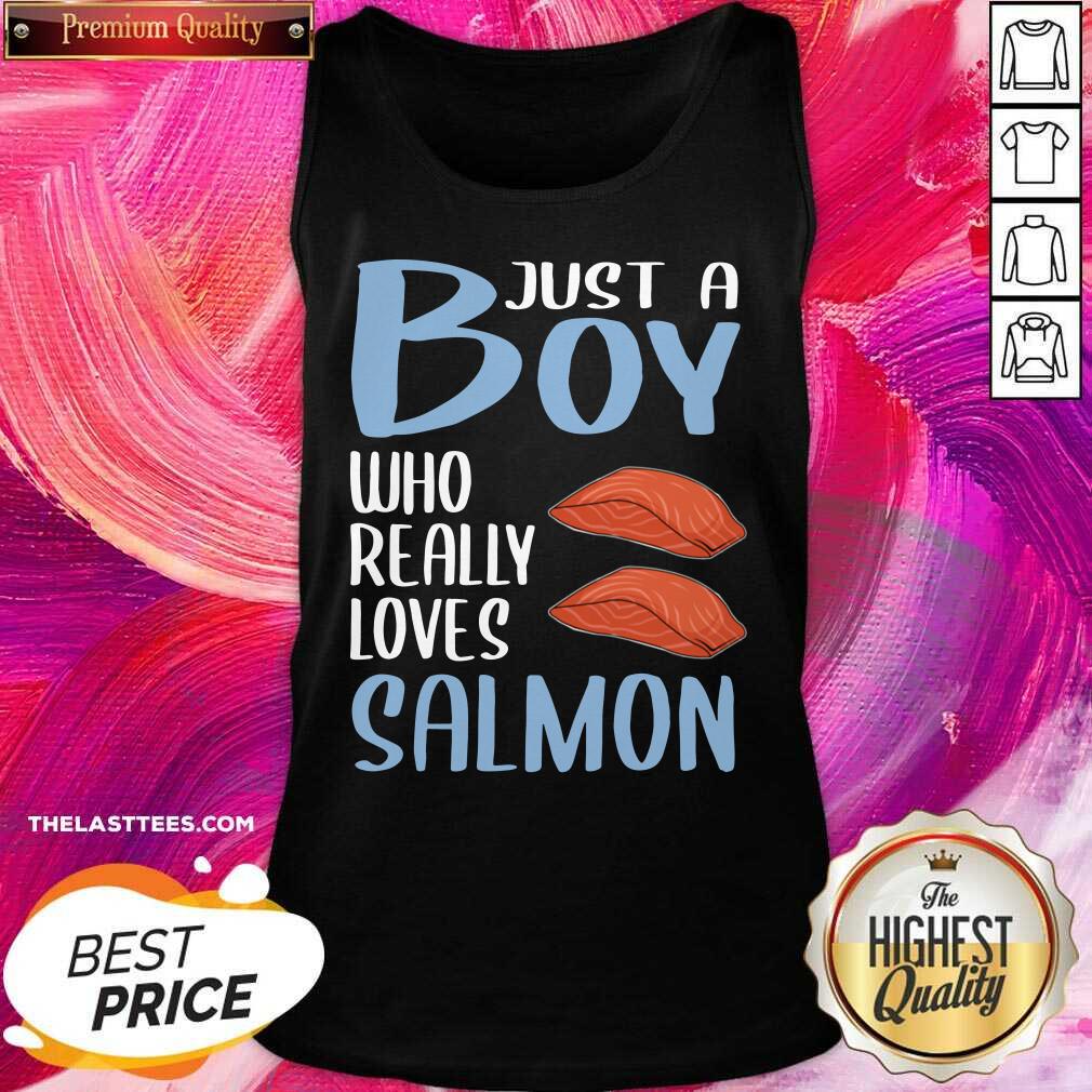 Perfect Bbq Just A Boy Who Really Loves Salmon Shirt