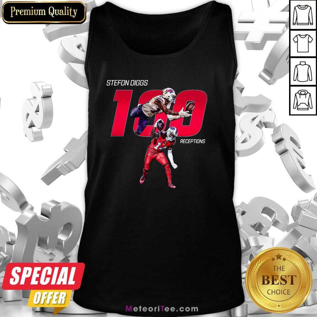 Perfect Buffalo Bills Stefon Diggs 100 Receptions Shirt