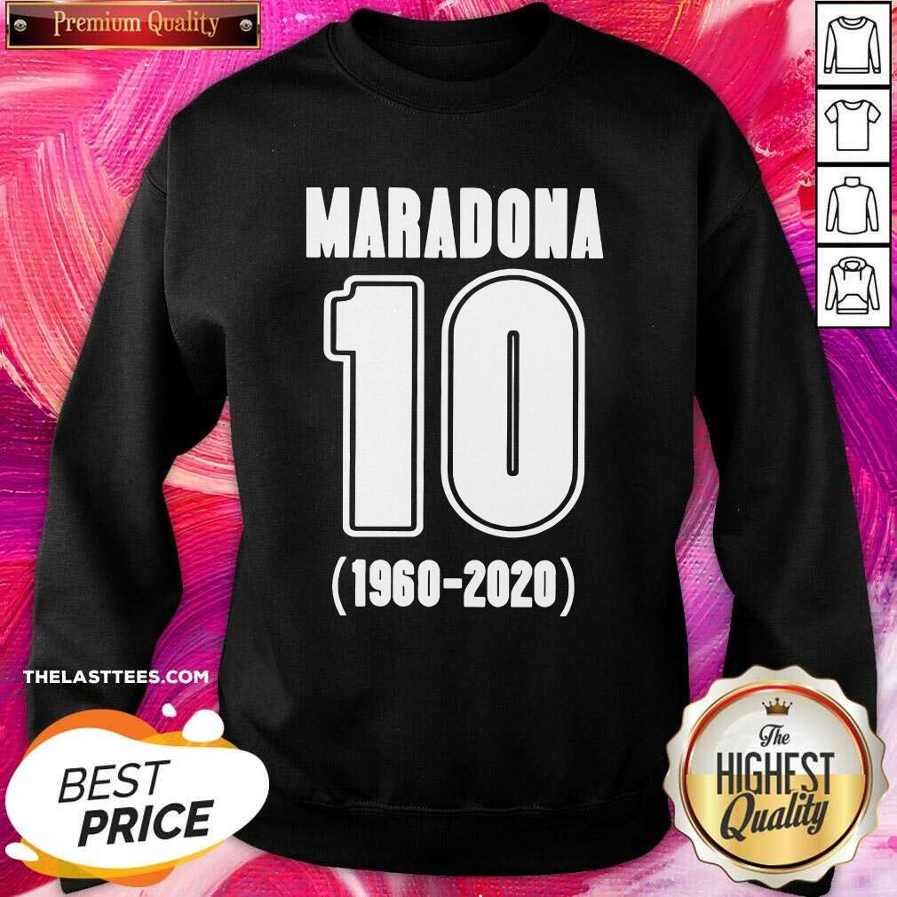 Perfect Diego Maradona 10 1960 2020 Rest In Piece Maradona Shirt