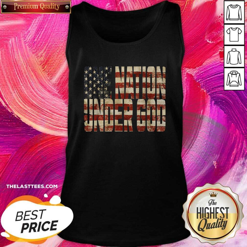 Perfect One Nation Under God American Flag Shirt
