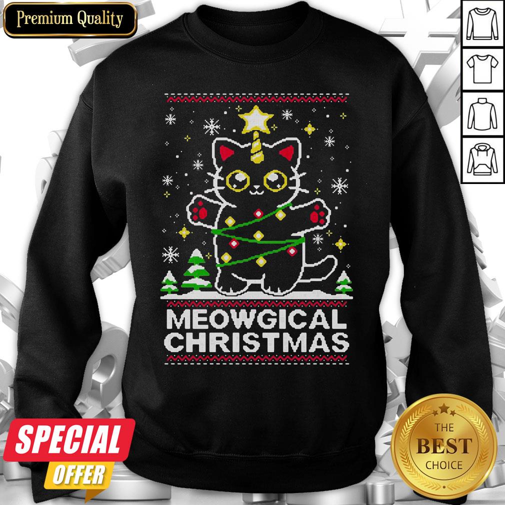 Premium Cat Meowgical Christmas Ugly Sweat Shirt