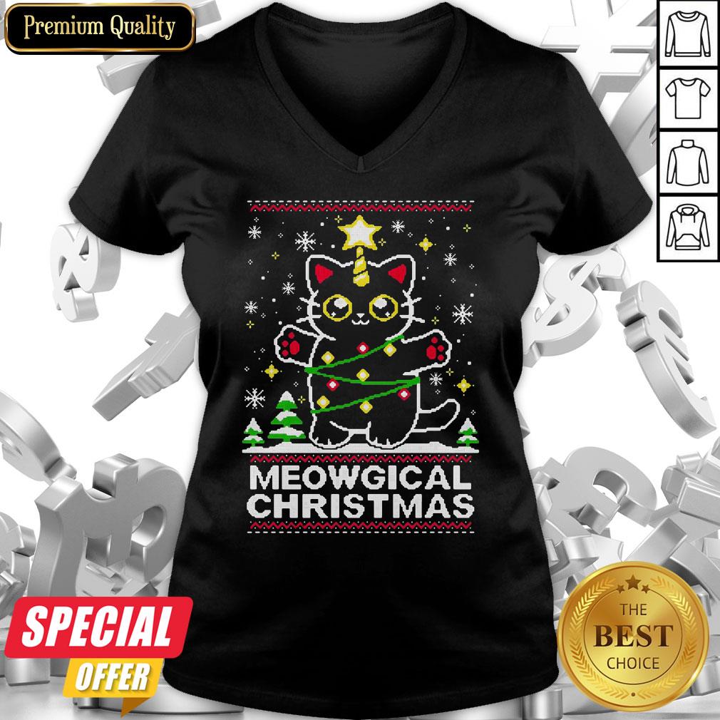 Premium Cat Meowgical Christmas Ugly Sweat Shirt