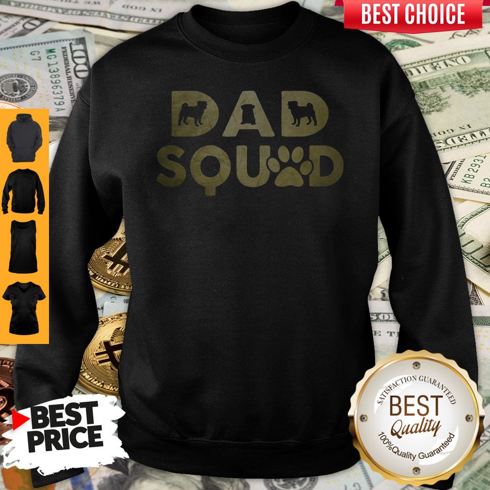 Premium Dad Squad Pug Dog Fathers Day Shirt