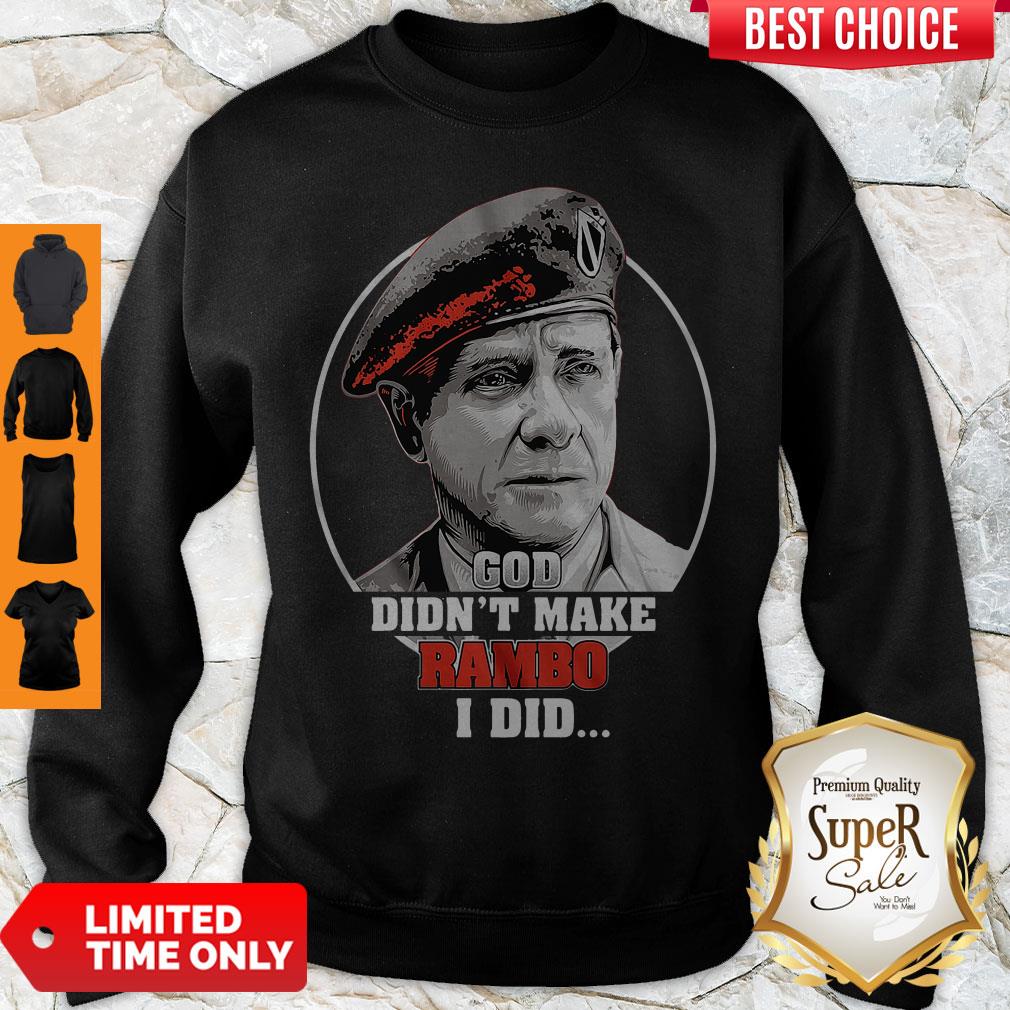Premium Vintage God Didnt Make Rambo I Did Shirt