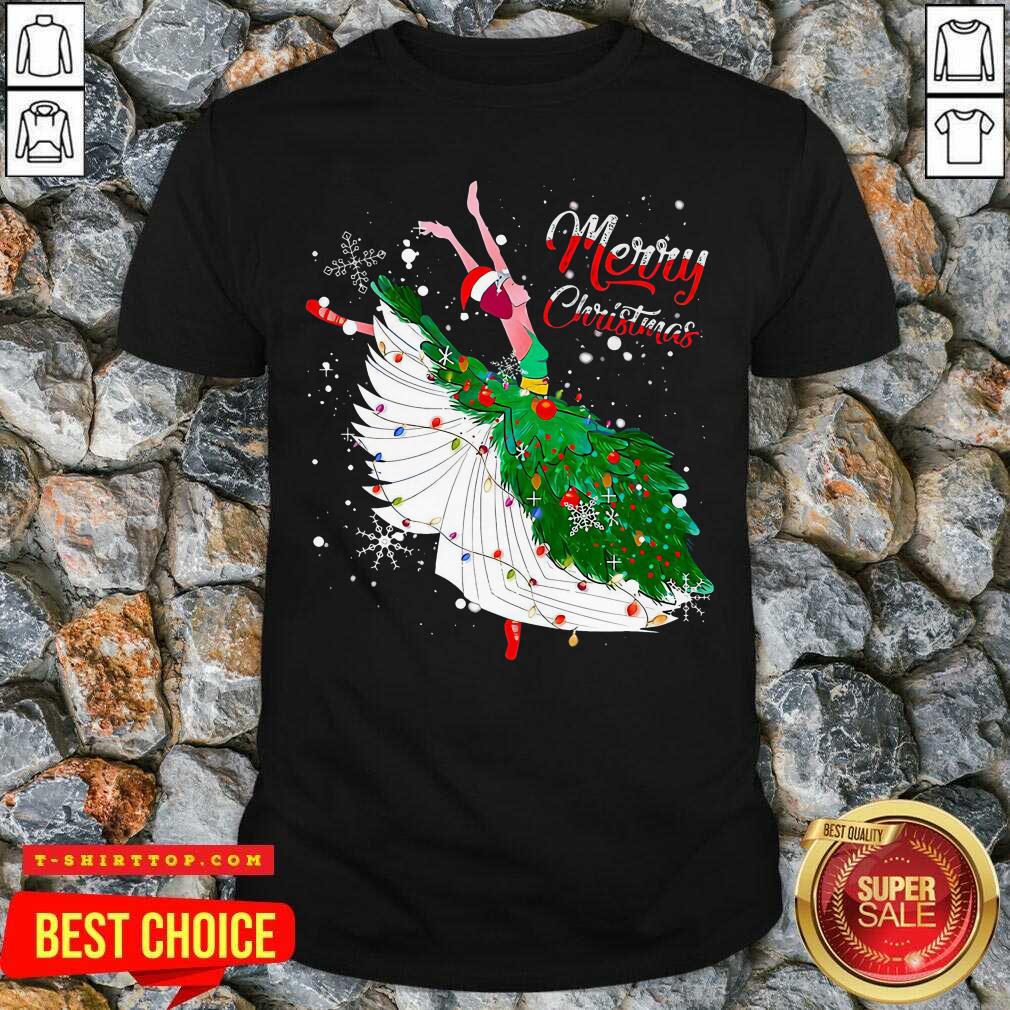 Pretty Ballet Merry Christmas Shirt