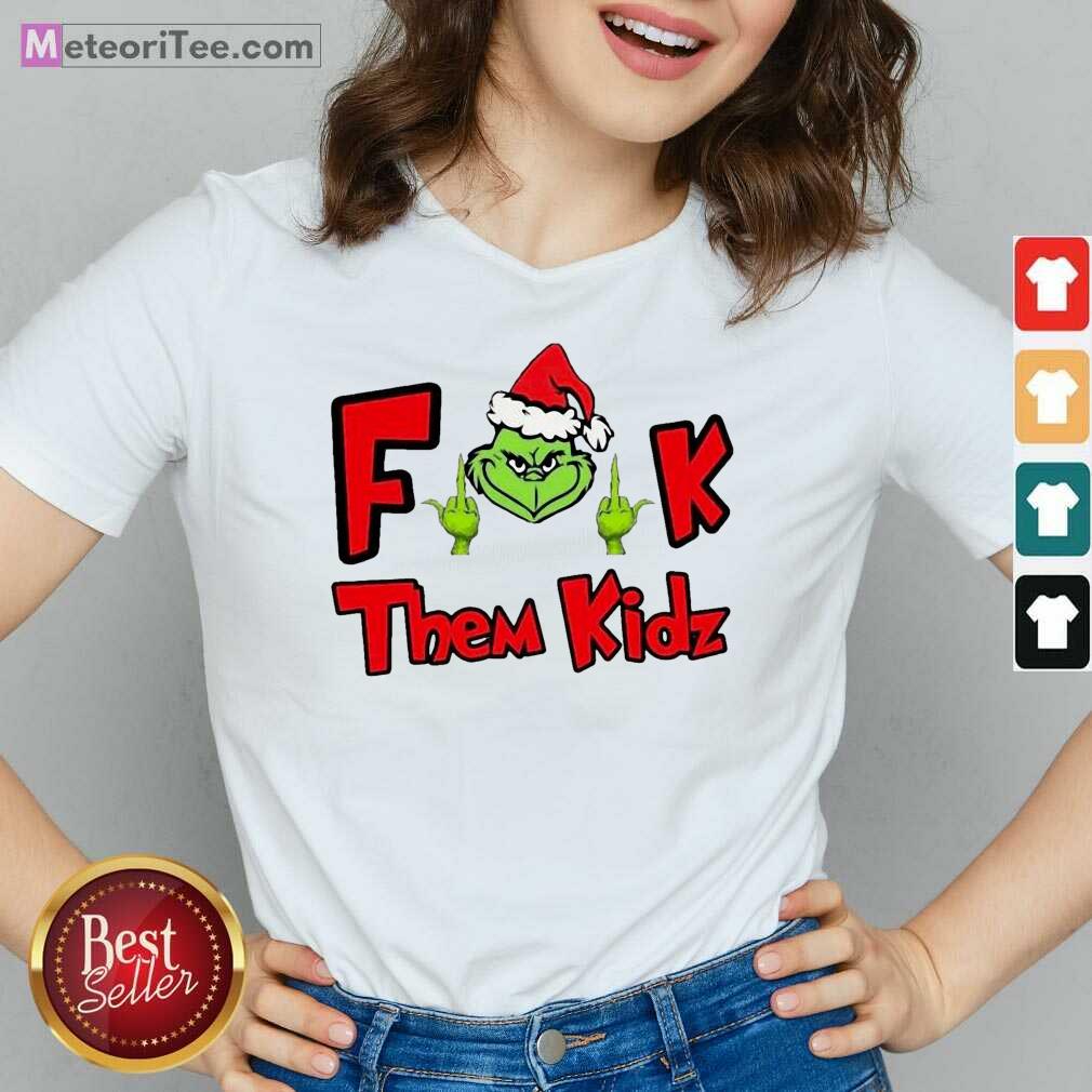 Pretty Grinch Santa Fuck Them Kidz Shirt