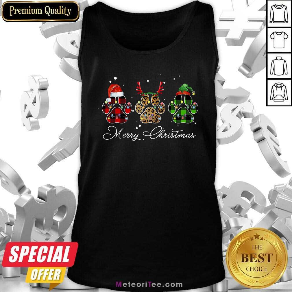 Pretty Paw Dog Santa Reindeer ELF Merry Christmas Light Shirt