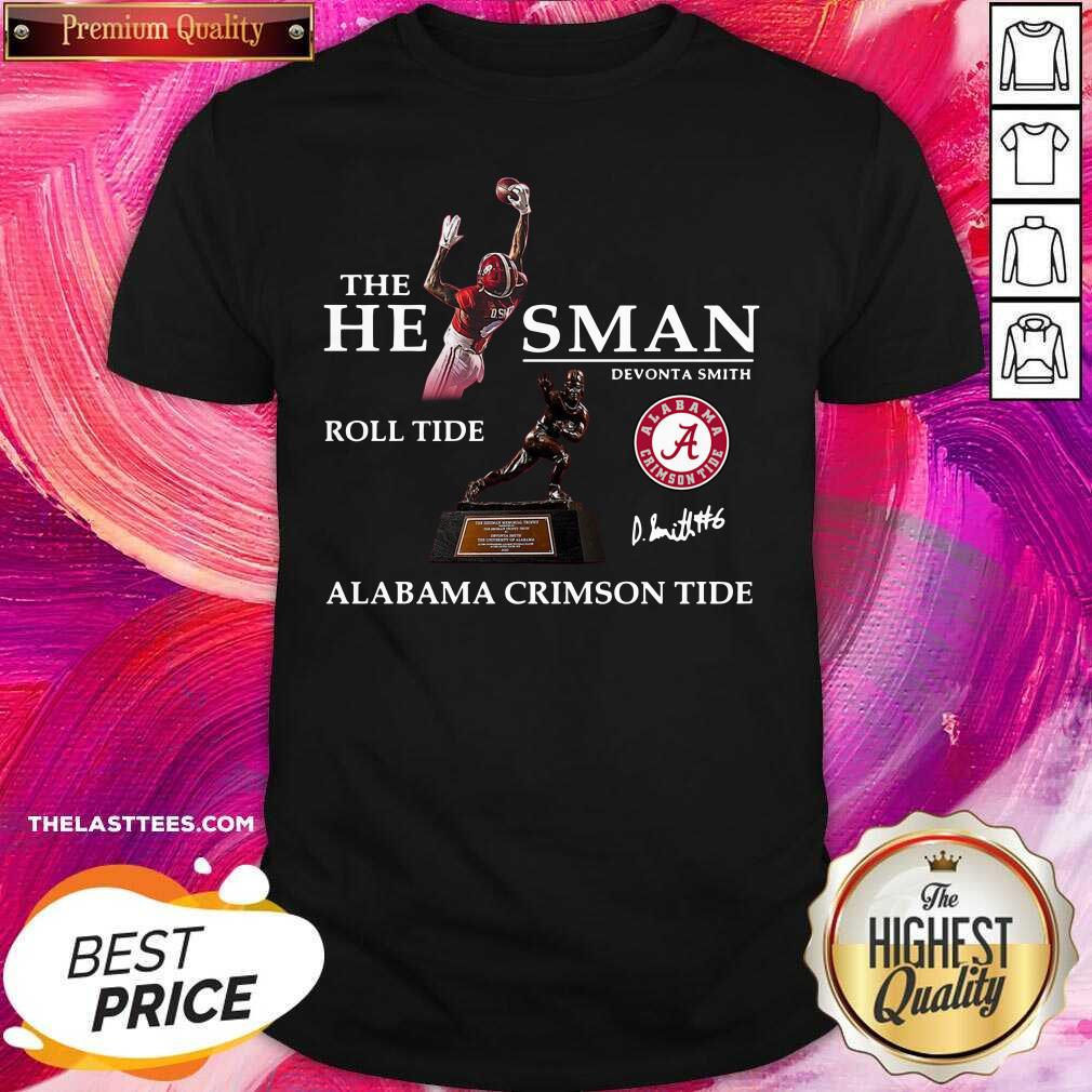 Pretty The He Man Devonta Smith Roll Tide Alabama Crimson Tide Signature Shirt