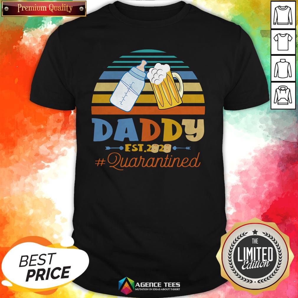 Promoted To Daddy Est 2020 Quarantined Vintage Shirt
