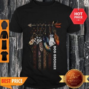Nice Dream Catcher Native American Flag Dog Groomer Shirt