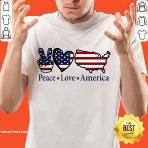 4th Of July Peace Love America Shirt