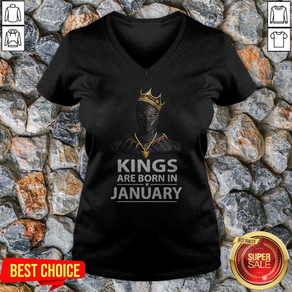 Rip Black Panther Kings Are Born In January T-Shirt