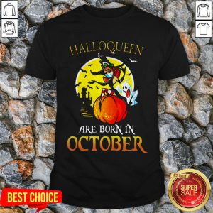 Witch Mask Are Born In October Halloween Shirt