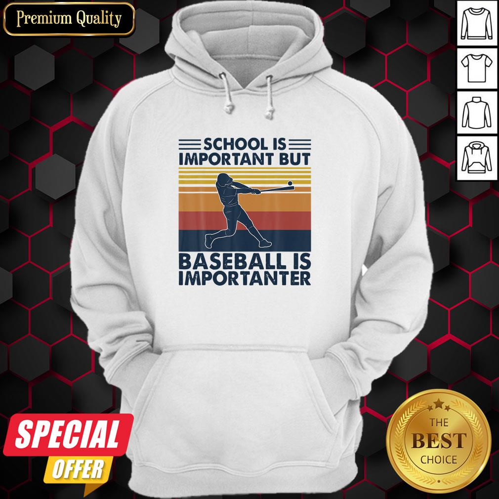 School Is Important But Baseball Is Importanter Vintage Shirt