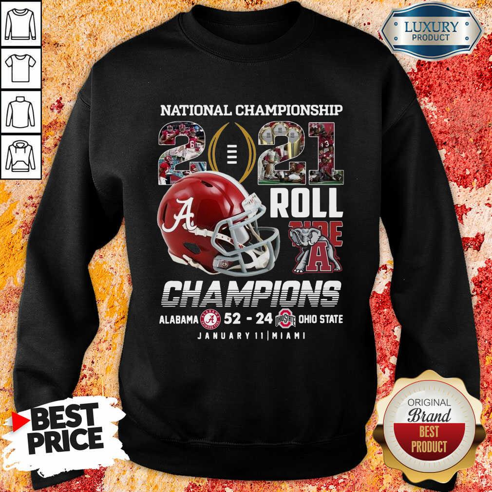 Seething Championship 2021 Roll Tide Alabama 52 24 Shirt