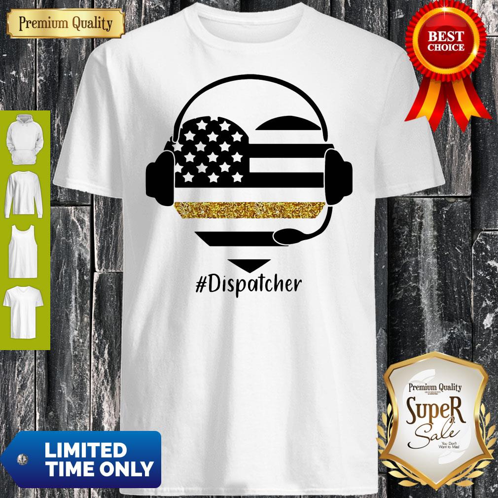 Official Dispatcher Heart American Flag Shirt