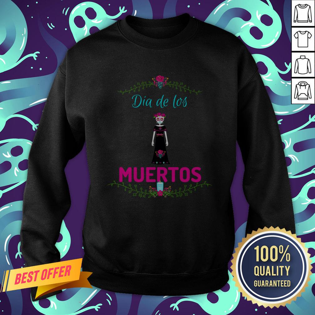 Skull Girl Dia De Los Muertos Day Of The Dead Shirt
