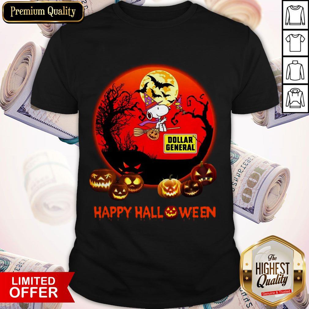 Snoopy Dollar General Pumpkin Happy Halloween Moon Shirt