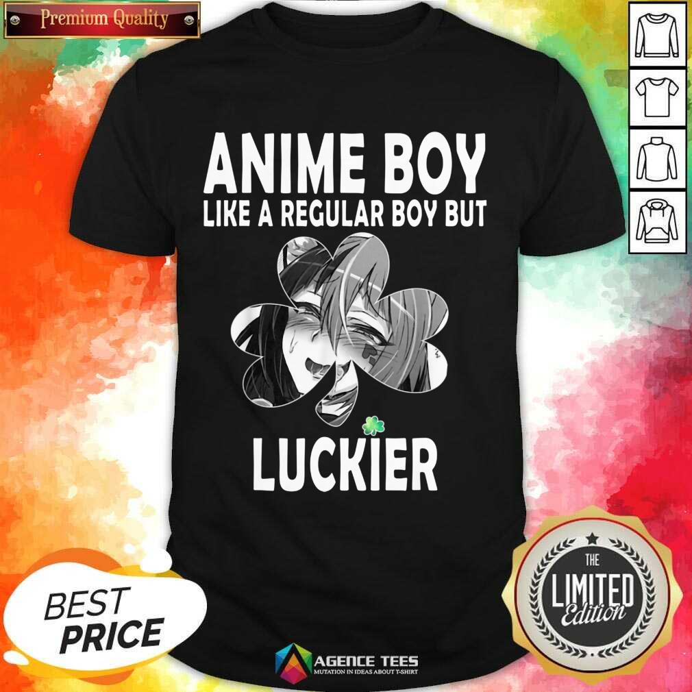 St Patricks Day Anime Boy 7 Shamrock Aesthetic Shirt