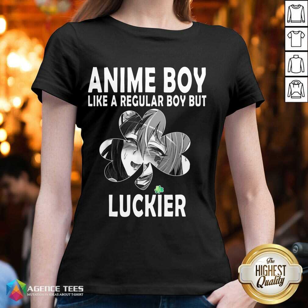 St Patricks Day Anime Boy 7 Shamrock Aesthetic Shirt