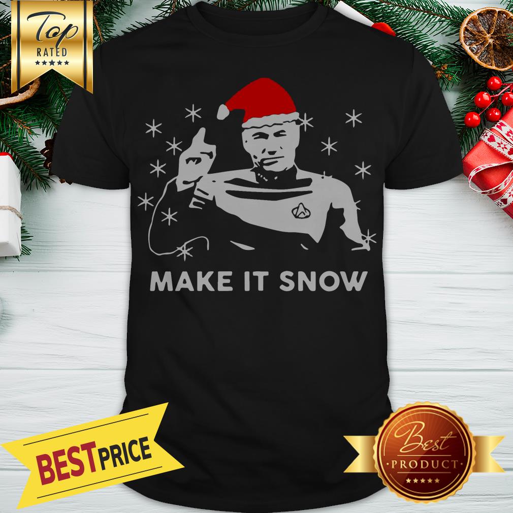 Star Trek Santa Make It Snow Christmas Shirt