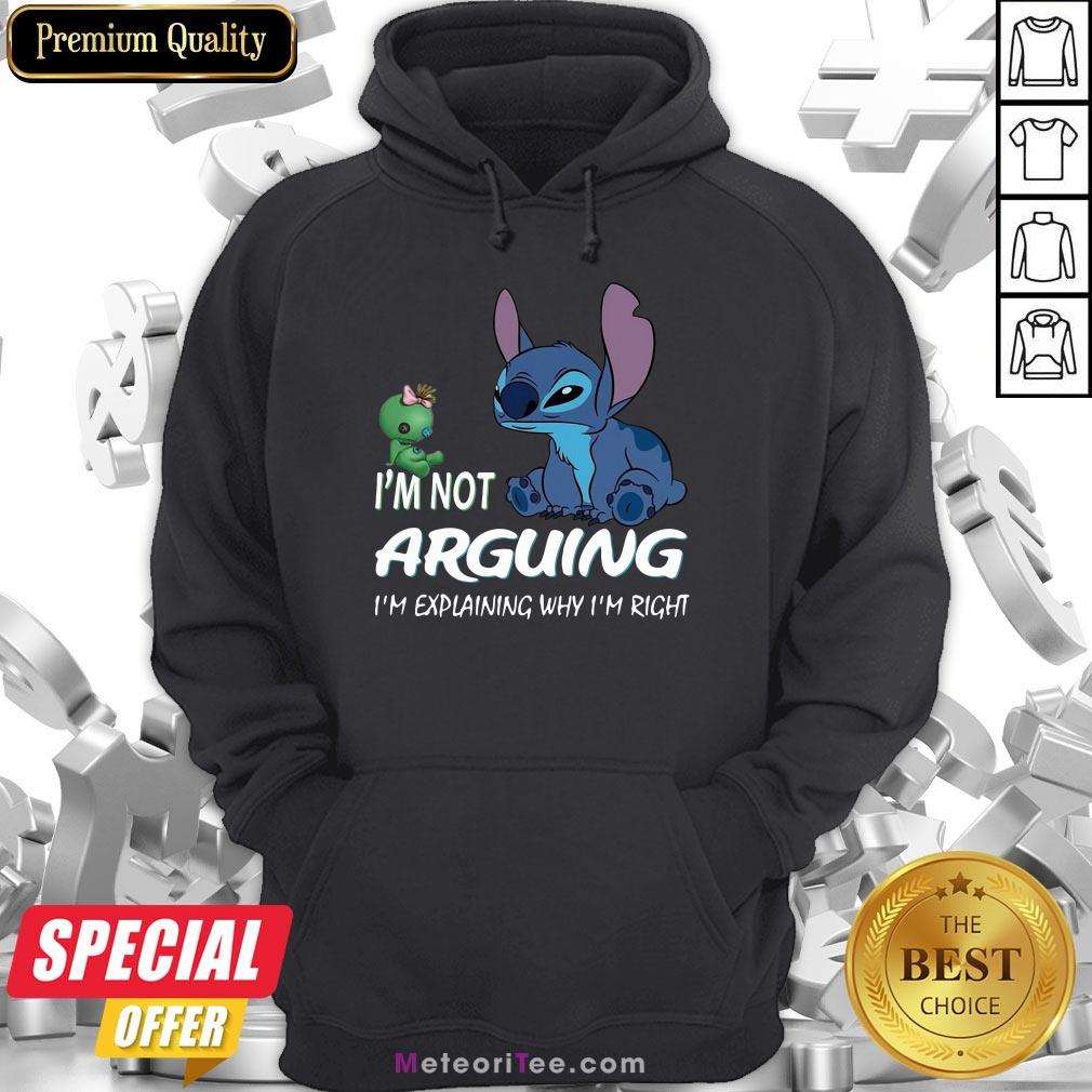 Stitch I'm Not Arguing I'm Explaining Why I'm Right Black Shirt