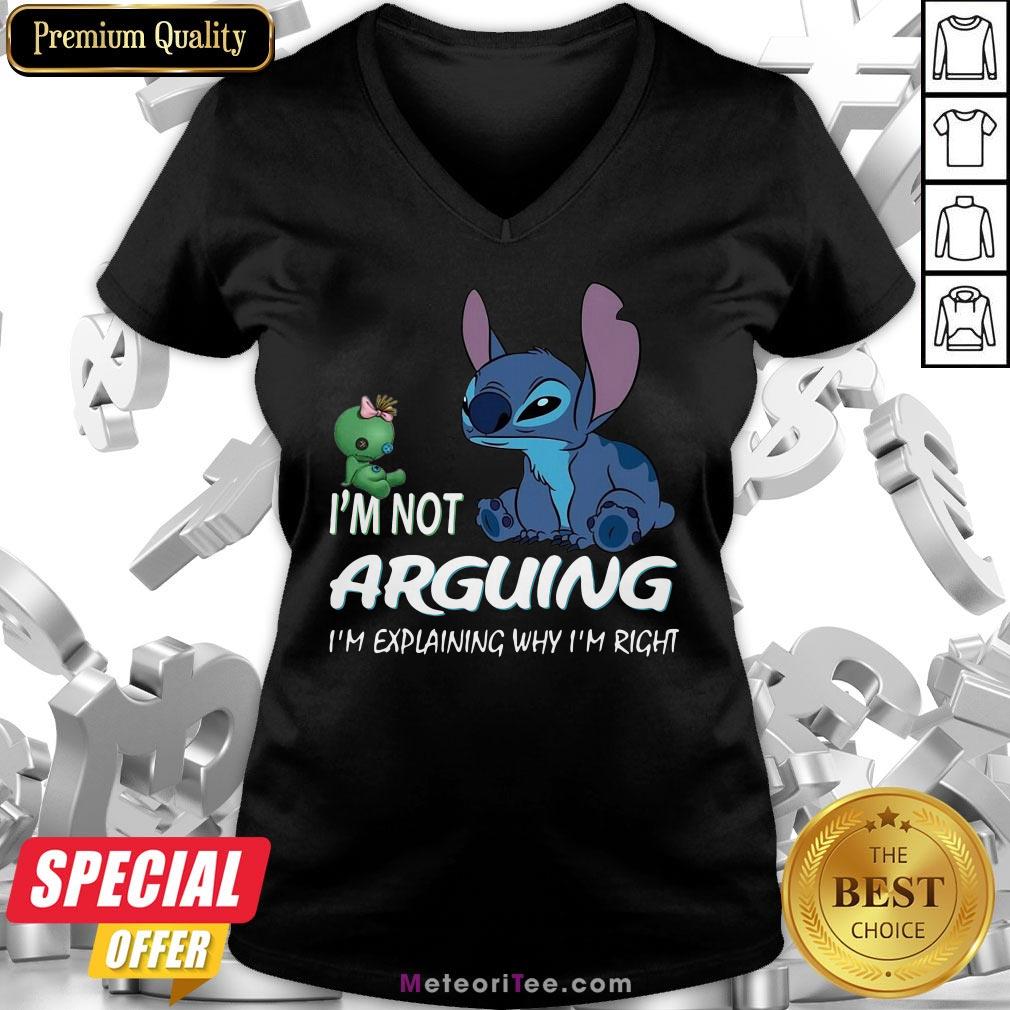 Stitch I'm Not Arguing I'm Explaining Why I'm Right Black Shirt
