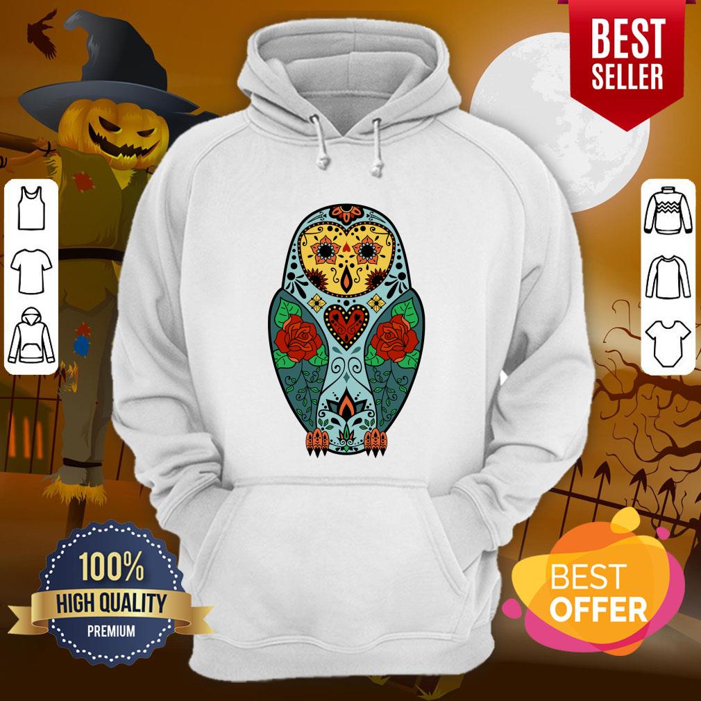 Sugar Skull Barn Owl Day Of The Dead Shirt