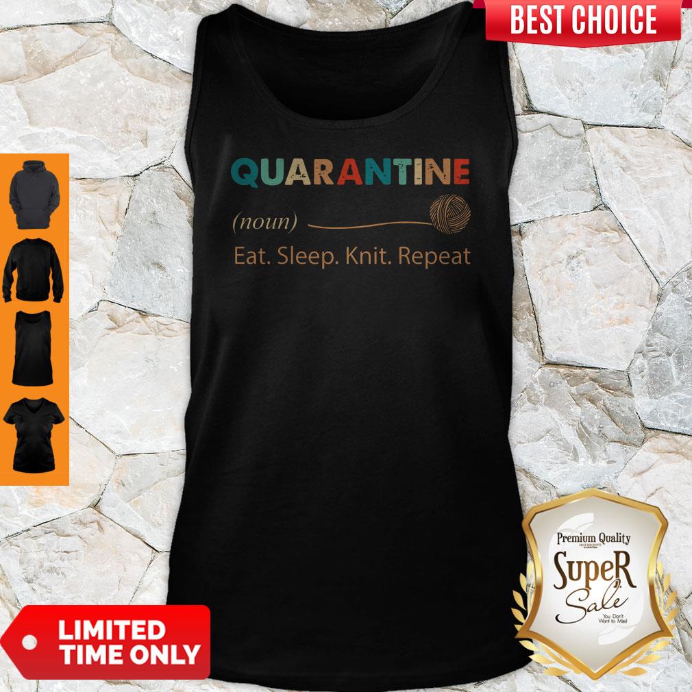 Official Quarantine Noun Eat Sleep Knit Repeat Shirt