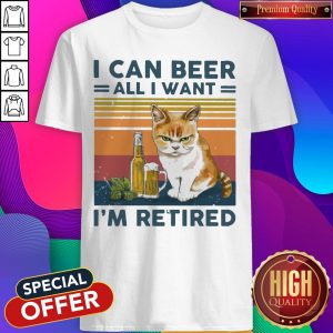 Top Cat I Can Beer All I Want I’m Retired Vintage Shirt